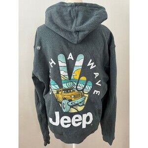 NEW Jedco Jeep Catch a Wave Hoodie in Navy Size Large
